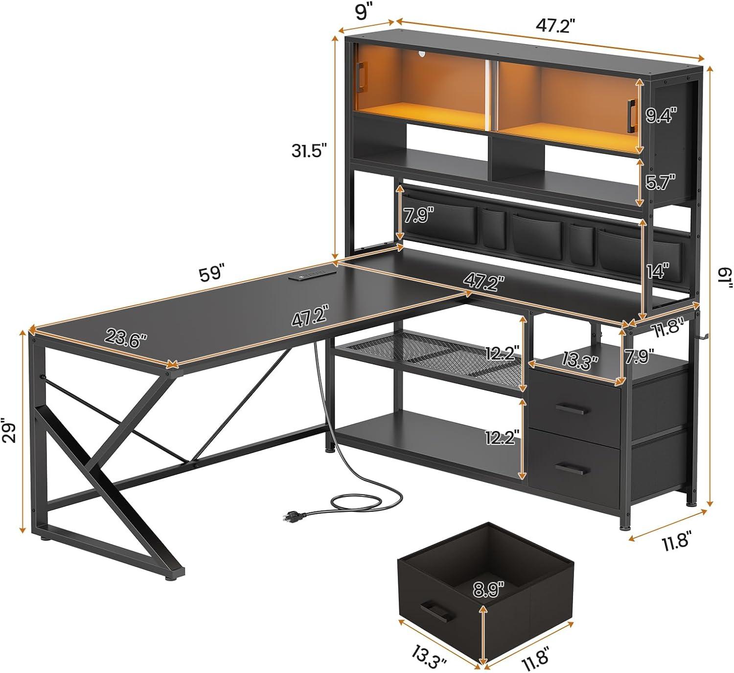 Discovering the ​SEDETA L Shaped Desk: Storage,Space & Style Combined