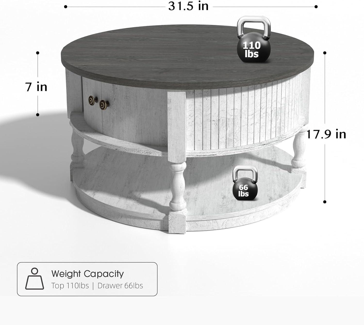 Our Honest⁣ Take: Stylish & Sturdy Farmhouse Round Coffee⁢ Table with Storage