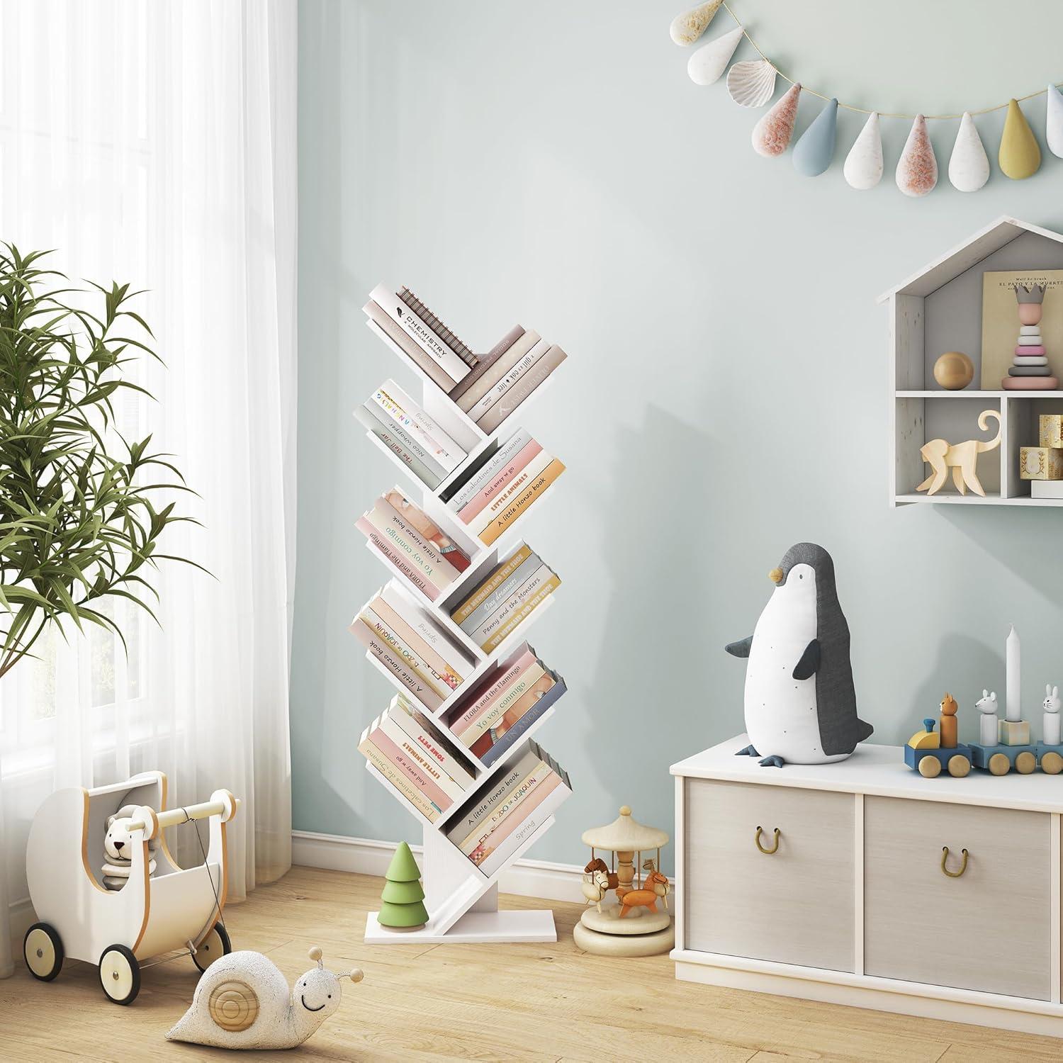 How We ⁤Loved the Hoctieon 10-Tier Tree Bookshelf's Space-Saving Design