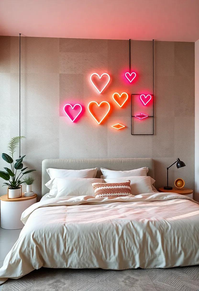 Minimalist Symbols - Simple neon shapes like hearts, stars, or arrows add a subtle pop ⁢without overwhelming the space