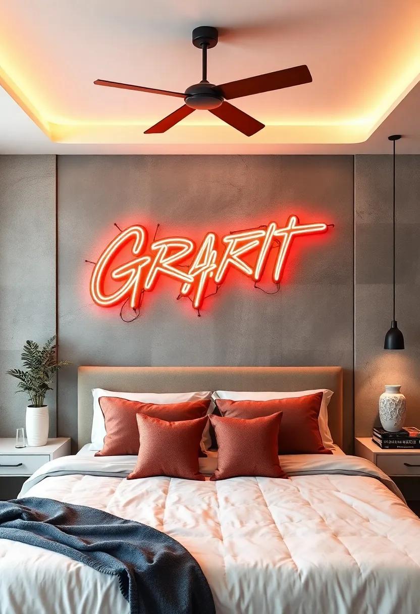 light Graffiti Art - Neon signs⁢ imitating graffiti styles transform your‍ wall into an ⁣urban art gallery