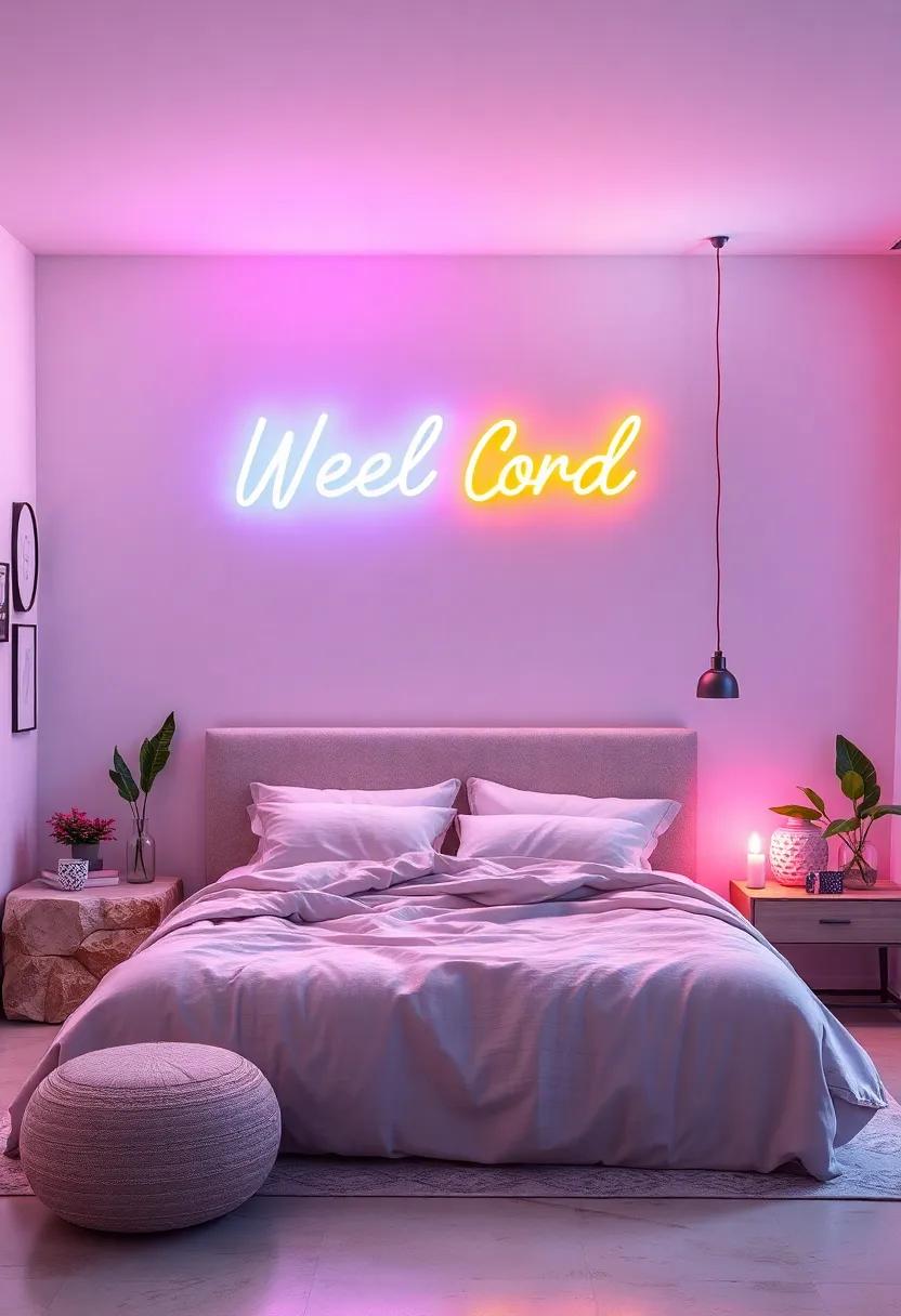 Soft Pastel ⁢Glow -⁢ Neon ⁢signs in pastel shades offer a gentle, cozy illumination perfect for⁣ unwinding