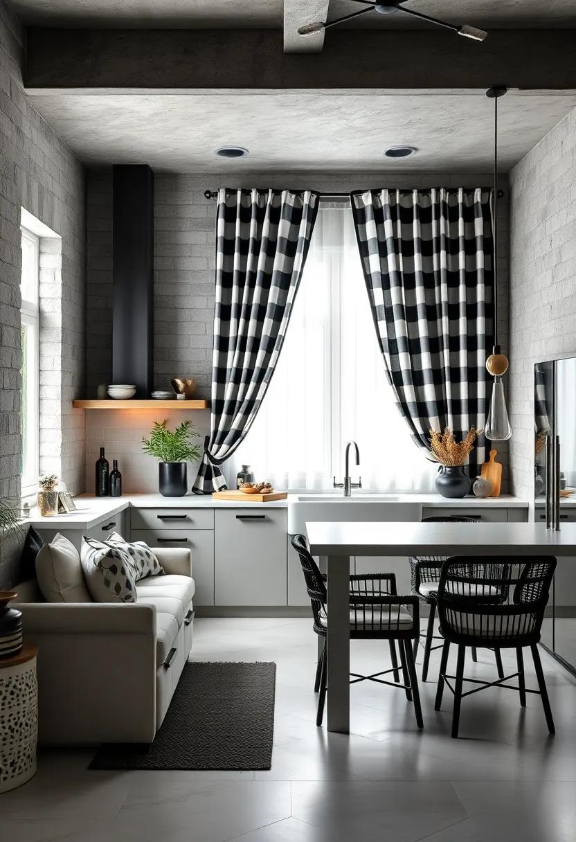 Black and White⁤ striped Curtains to Add⁣ Visual​ Interest