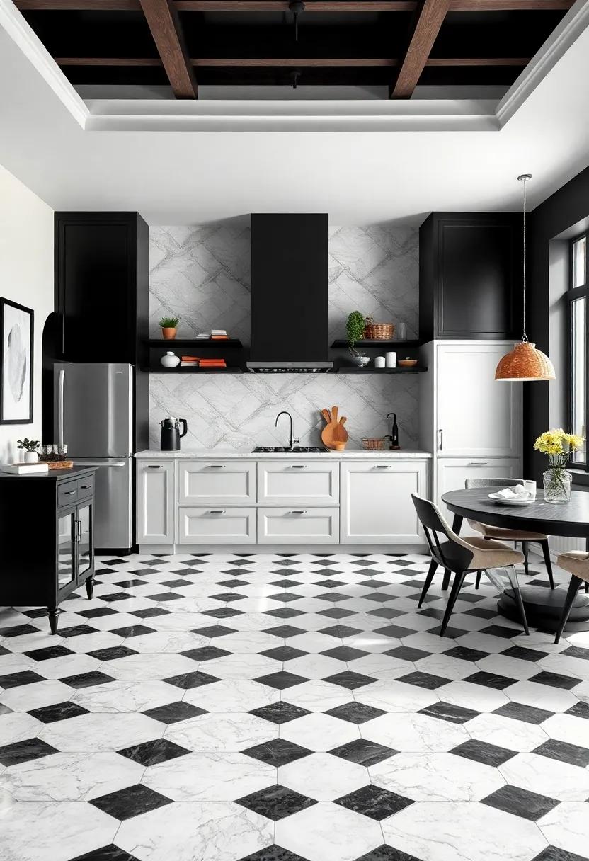 Classic ⁣Checkerboard Flooring for ⁤Timeless Elegance