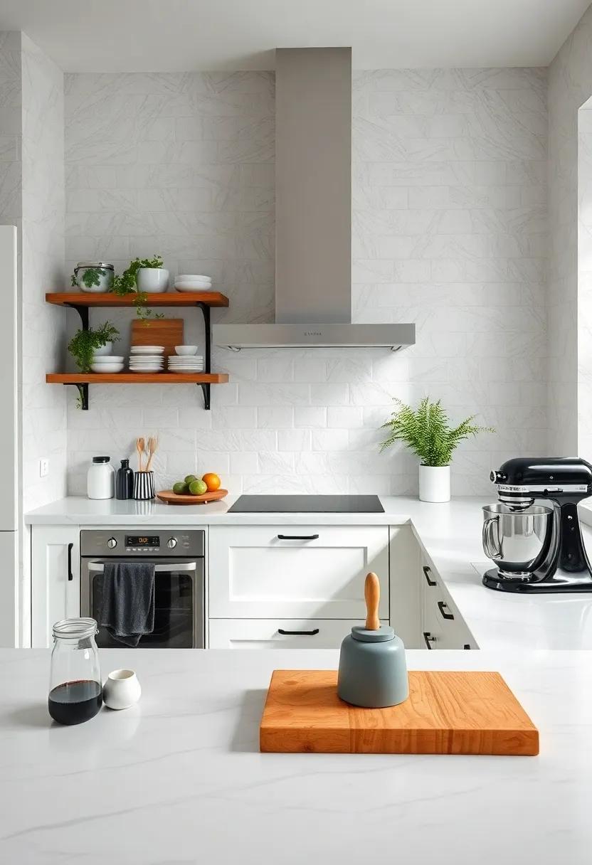 Classic black and White ‍Kitchen Accessories ⁣Like Toasters​ and Mixers