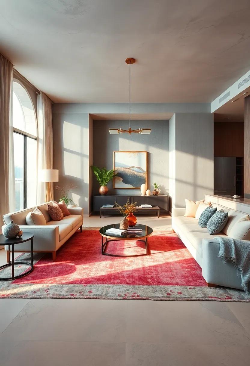 Layer your space with a mix of luxurious rugs to ​add warmth and⁢ elegance underfoot