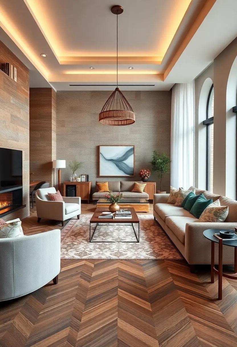 Frame floors with ​elegant hardwood or‍ herringbone patterns‌ for timeless appeal and durability