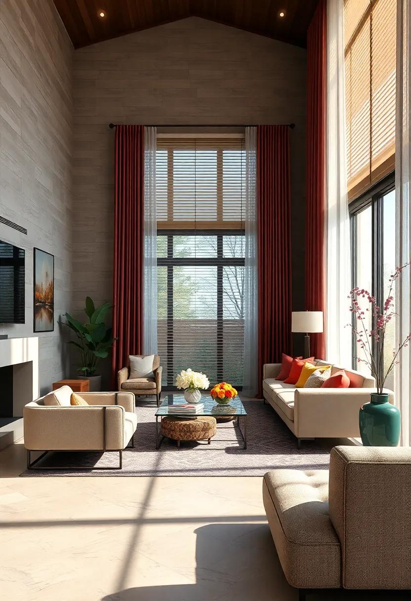 Layer window ⁢treatments with blinds and sheer curtains for functionality blended with style