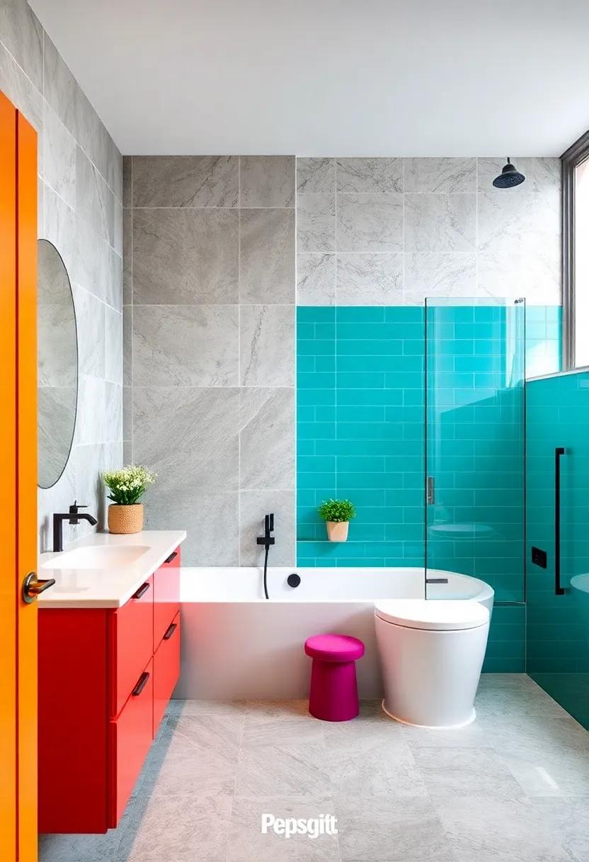 Bold ⁣Color Statements: Vibrant tiles and ‌painted cabinetry infuse energy while maintaining practical storage solutions