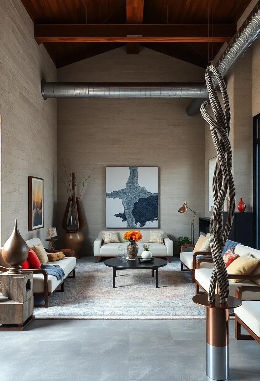 Braided Steel - Industrial yet ⁣artistic, steel ropes twisted into compelling, bold forms
