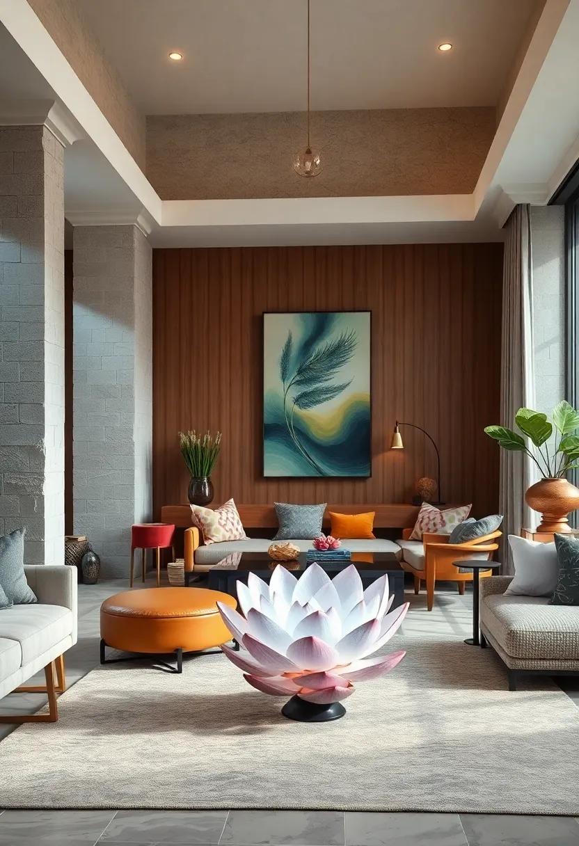The Floating Lotus - A delicate flower motif symbolizing purity and balance, crafted in translucent ​resin