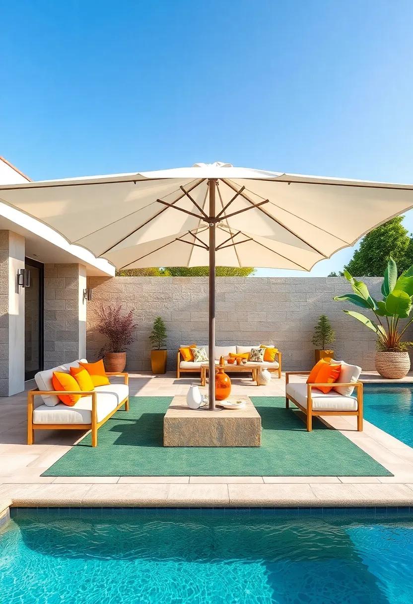 Oversized Canopy Umbrellas with UV protection and Wind-resistant⁤ Design