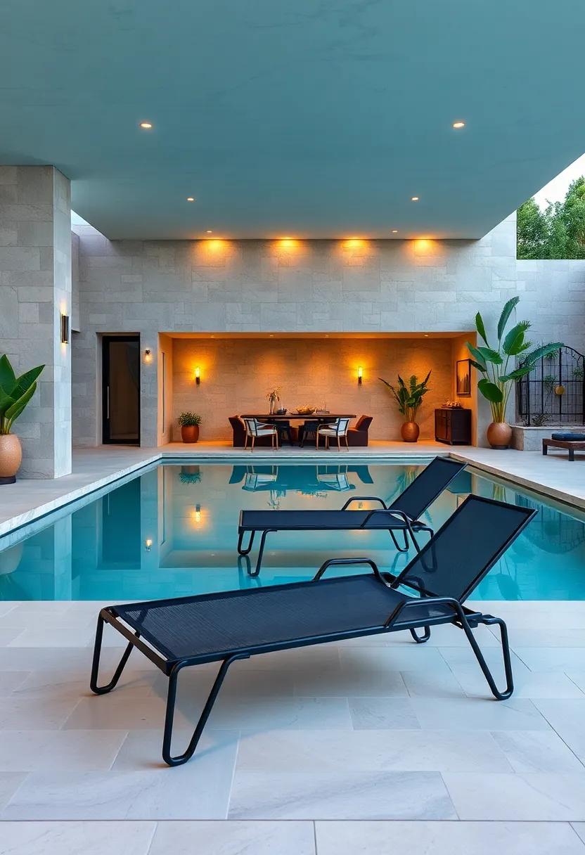 Retro-inspired Metal ‌Chaise Lounges with⁤ Mesh Fabric Seats