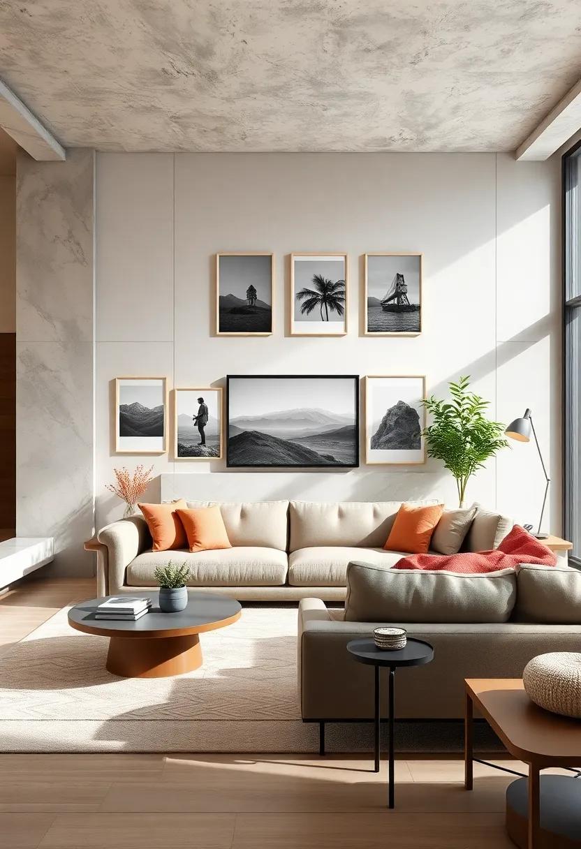 Choose‌ large,‌ unadorned ‍canvases in neutral ⁤colors to provide texture and​ depth to plain walls