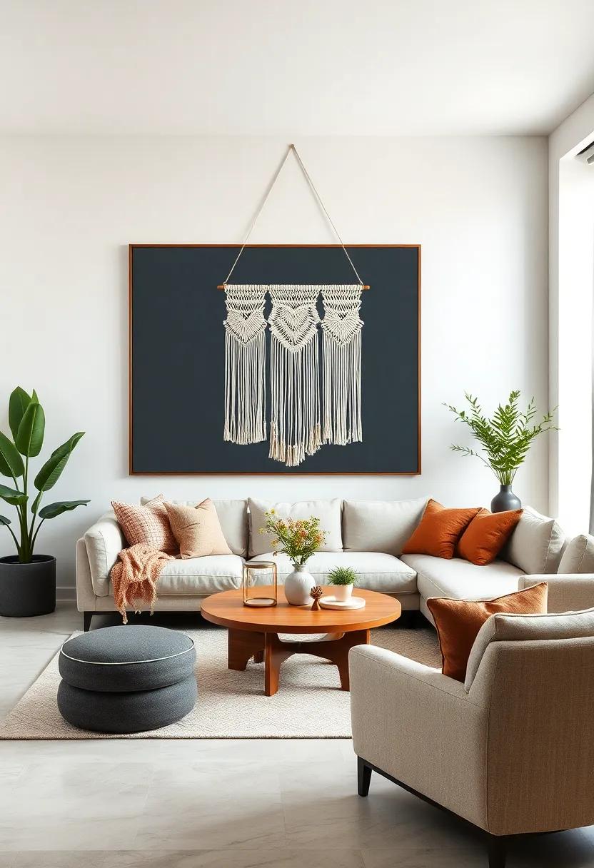 Hang minimalist‌ macramé wall hangings for a gentle bohemian touch without ‌clutter
