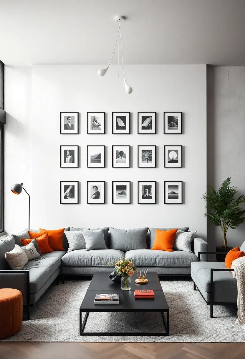Display a curated collection of ‌small black frames ‍arranged in a grid for a clean, organized aesthetic