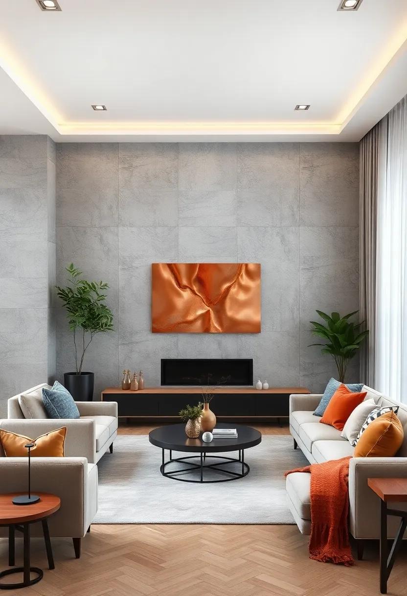 Hang minimalist metal wall ⁣sculptures⁤ to introduce subtle three-dimensional interest