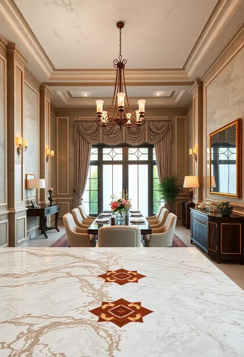 Marble or ⁤granite Countertops ‌and ‍Decorative Inlays