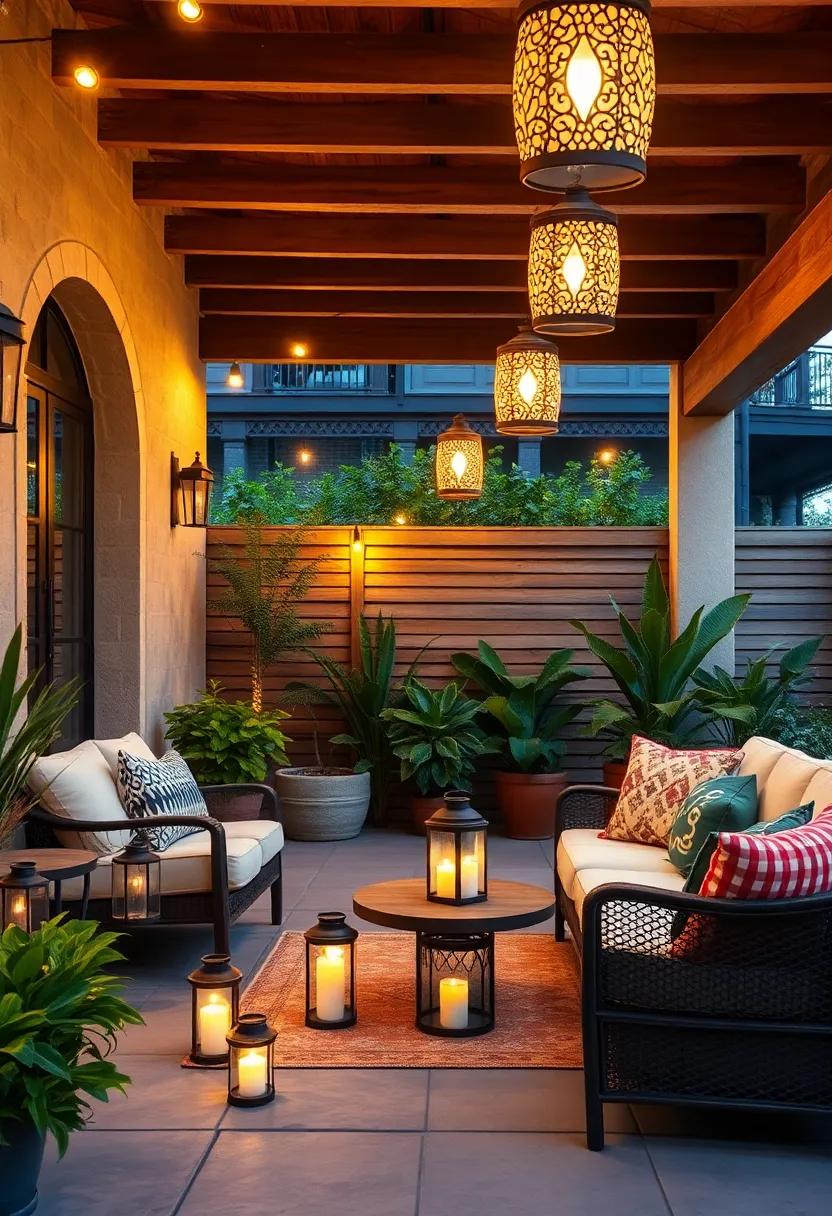 Incorporate lanterns with⁤ scented candles to infuse⁤ your space⁣ with both light⁤ and ‌alluring aromas