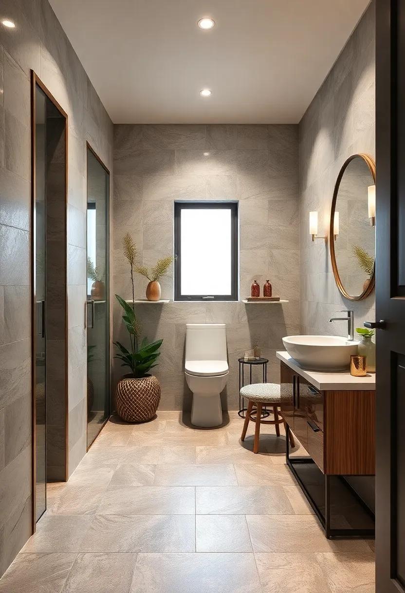 Metallic Sheen Tiles: reflect light with metallic sheen tiles that add shimmering dimension and draw the eye in compact spaces