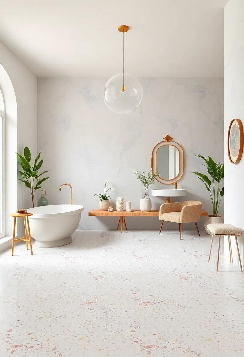 Soft Pastel Terrazzo: Brighten your space with terrazzo flooring flecked with soft pastel chips for a playful yet sophisticated vibe