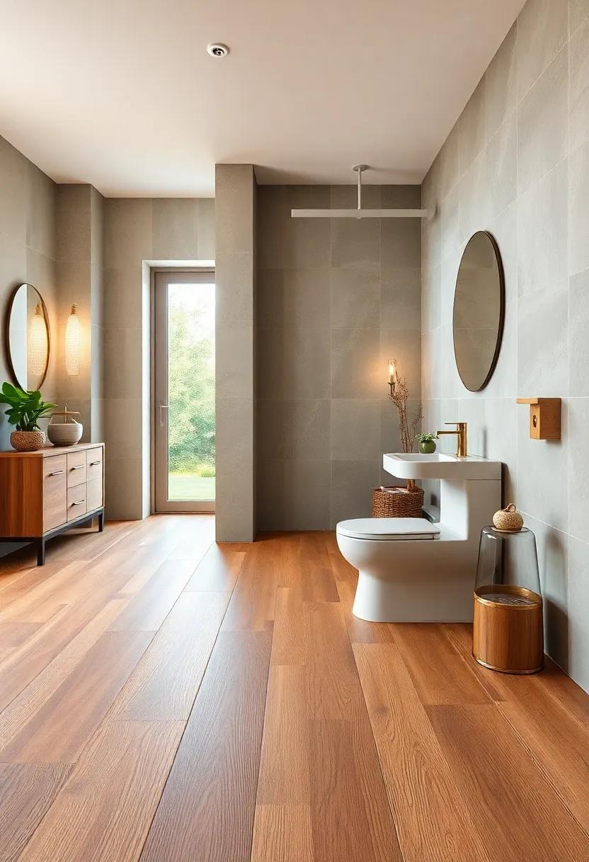 Warm Wood Effect Flooring: Bring warmth and texture with wood-effect vinyl or tile, perfect for adding natural charm without compromising durability