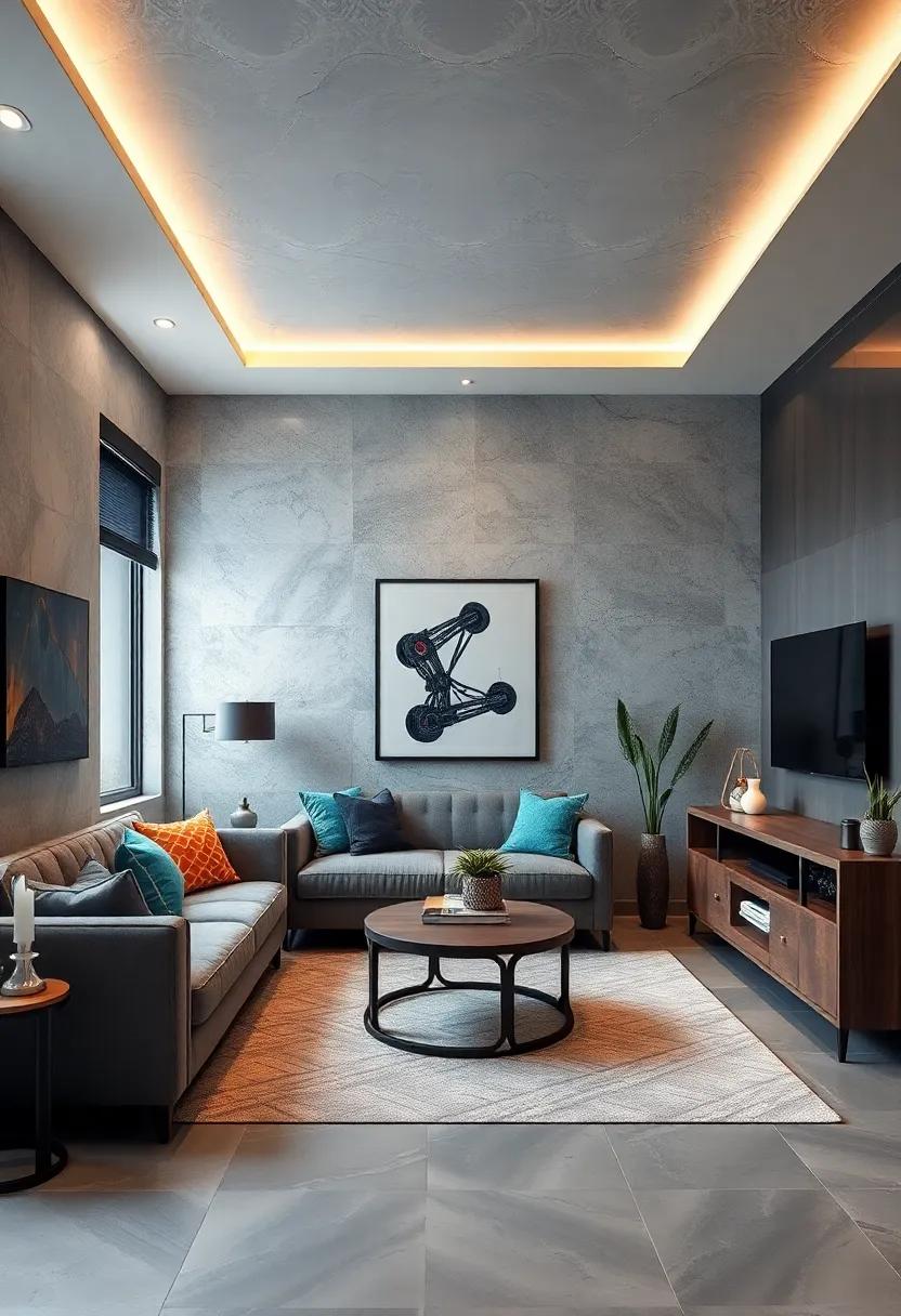 Use a kinetic art piece or robotic sculpture that moves gently to captivate attention