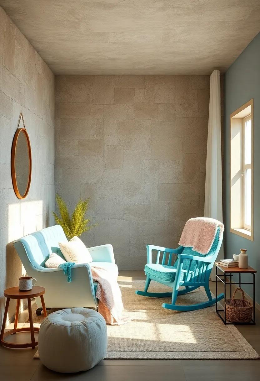 Aqua Blue Rocking Chairs Perfect for Cozy Nursery Moments