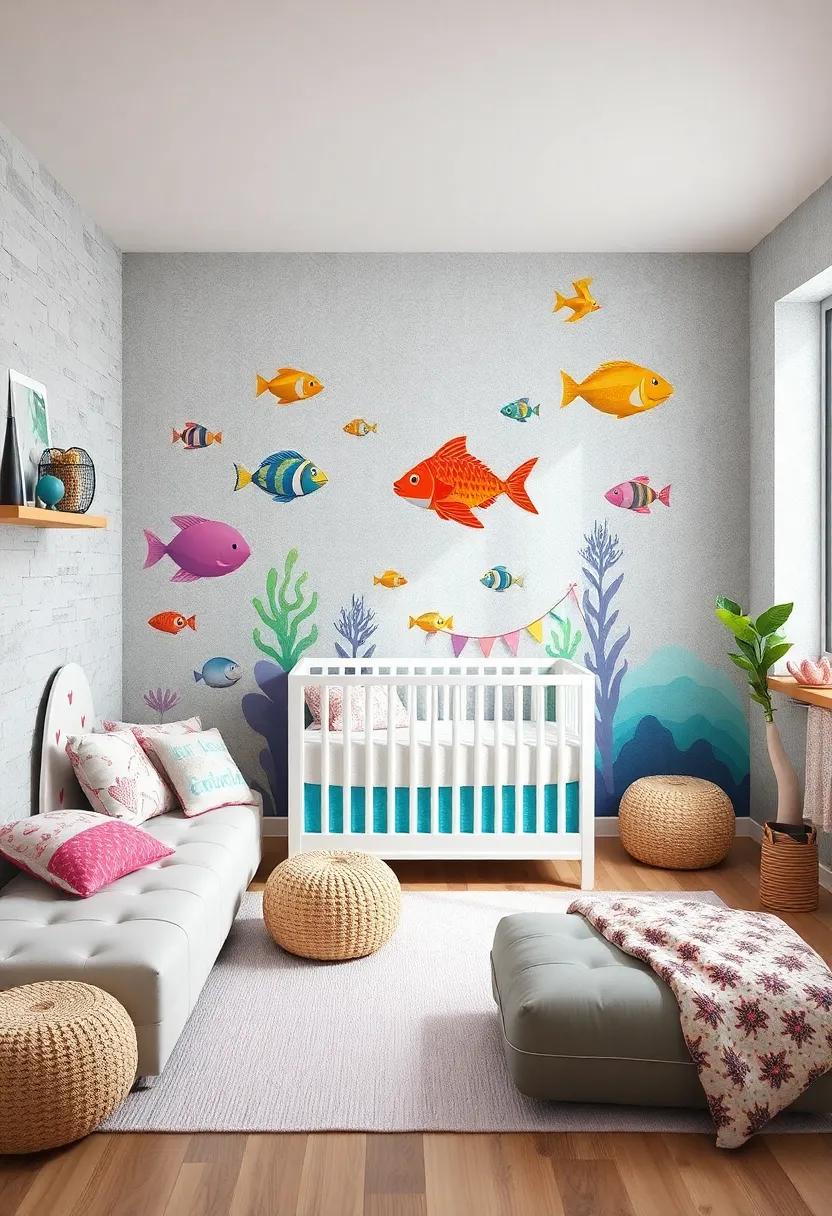 Colorful Fish and Mermaid Wall Decals to Spark Creativity