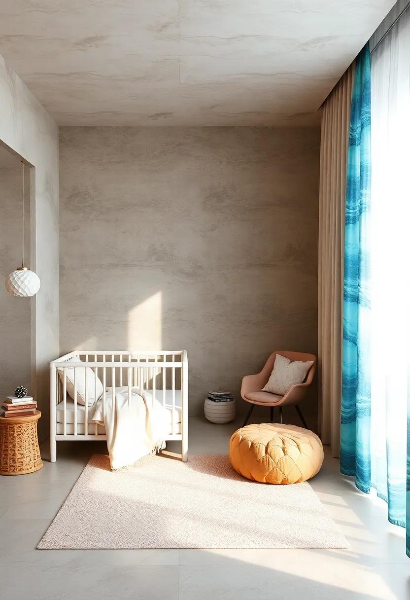 Ocean Wave Pattern Curtains to Soften Natural Light