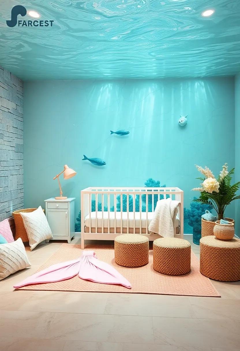 Whimsical Mermaid Tail Swaddle Blankets in Pastel hues