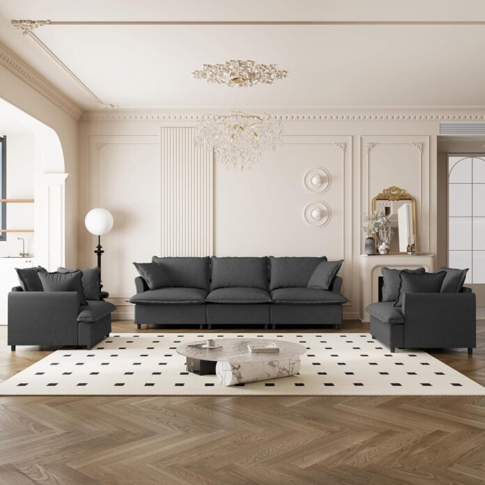How We Made Our Space Cozy with the Modular Chenille Sofa Set