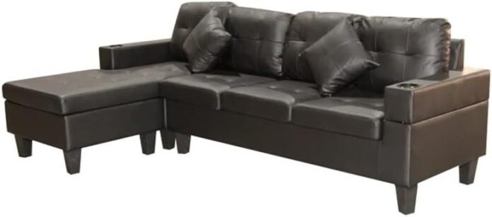 Our Honest Take on the Stylish Black PU Sectional Sofa Set