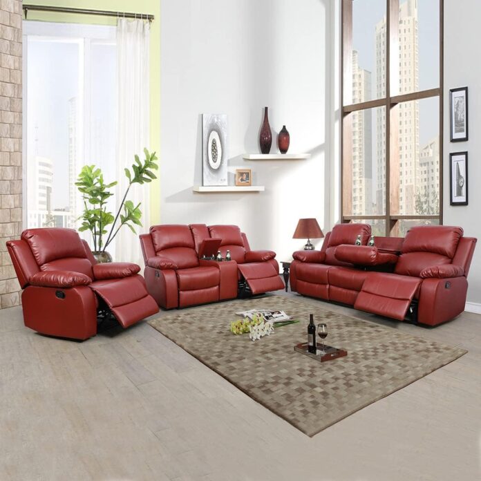 Our Honest Take: The Modern Red Leather Recliner Sofa Set