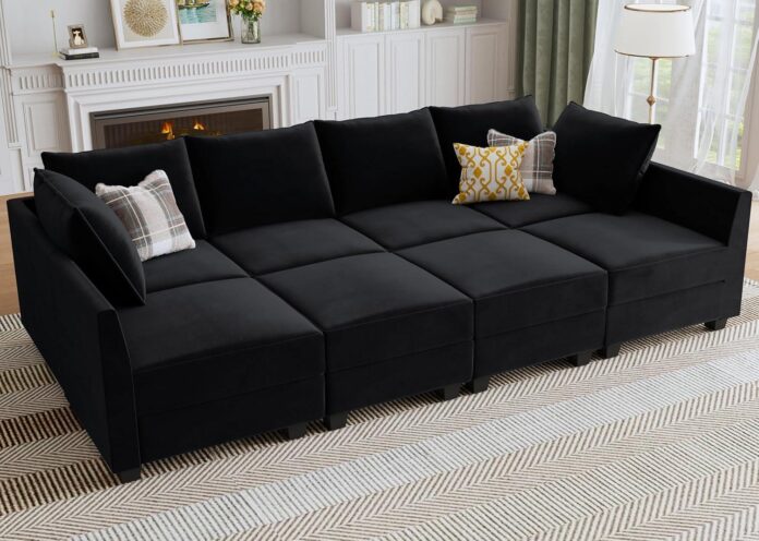 Why We Love the HONBAY Velvet Modular Sleeper Sofa with Storage