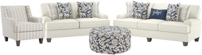 Our Take on the Furniture of America Vasili Chenille Ivory Sofa Set