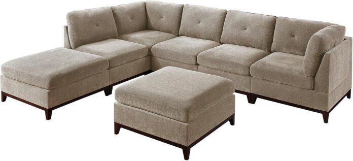 Our Honest Take on the Camel Chenille 7-Piece Modular Sectional