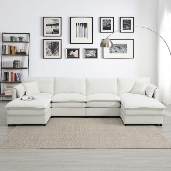 Our Honest Take on the 6-Seat U-Shaped Chenille Cloud Couch