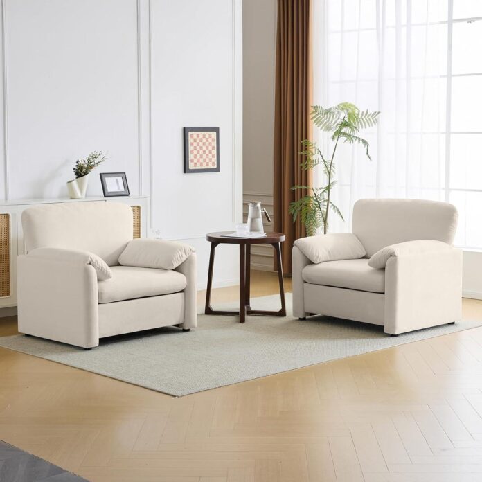 Our Honest Take on the Cozy Beige Oversized Accent Chairs Set