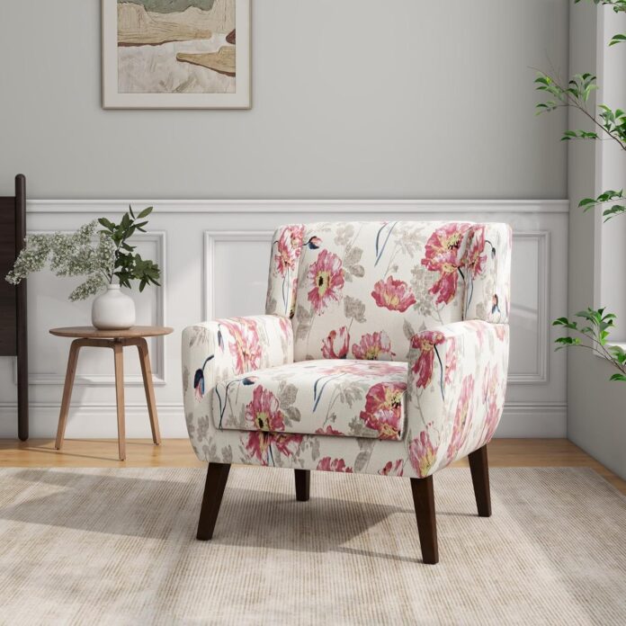 Our Honest Take on the Modern Pink Floral Accent Chair