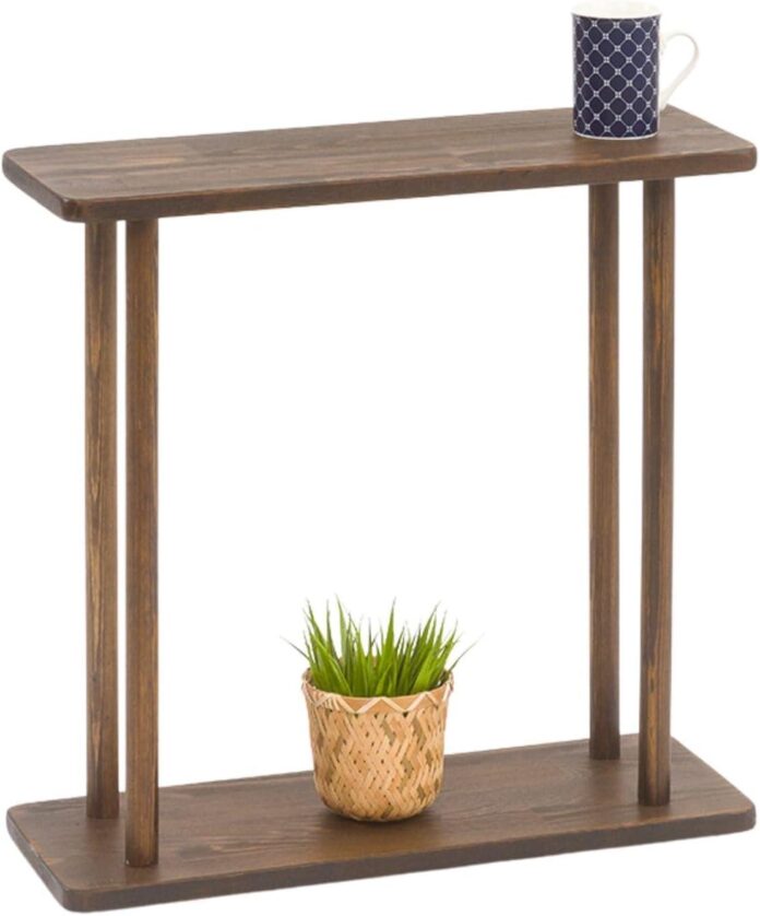 Our Honest Take on the Dark Walnut Narrow Solid Wood Side Table
