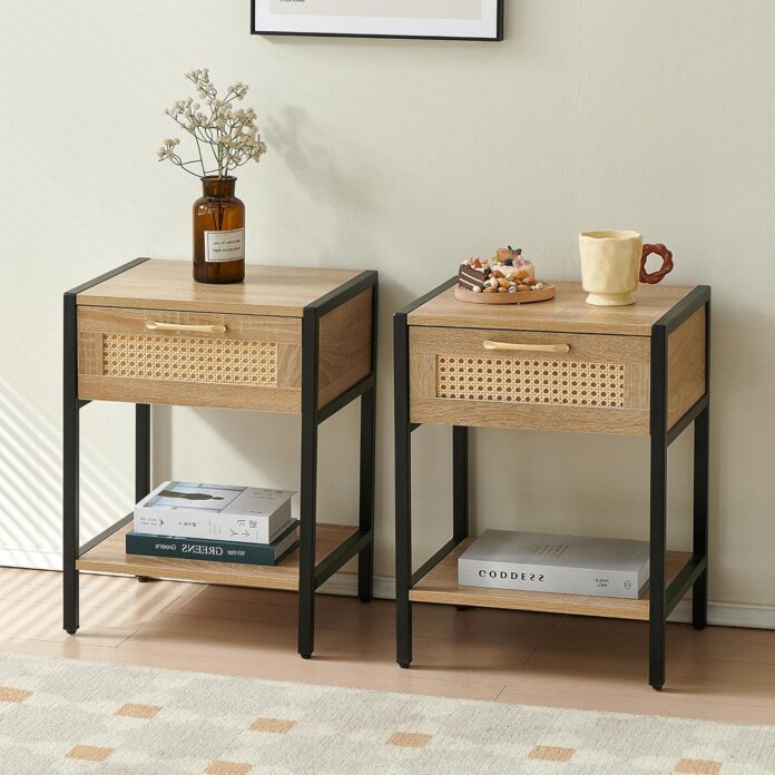 Our Honest Take on These Stylish Rattan End Tables with Drawers