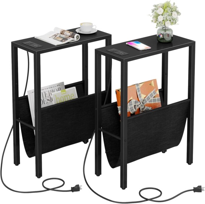 Our Take on Vagusicc Narrow Side Tables: Space-Saving with Charging Power