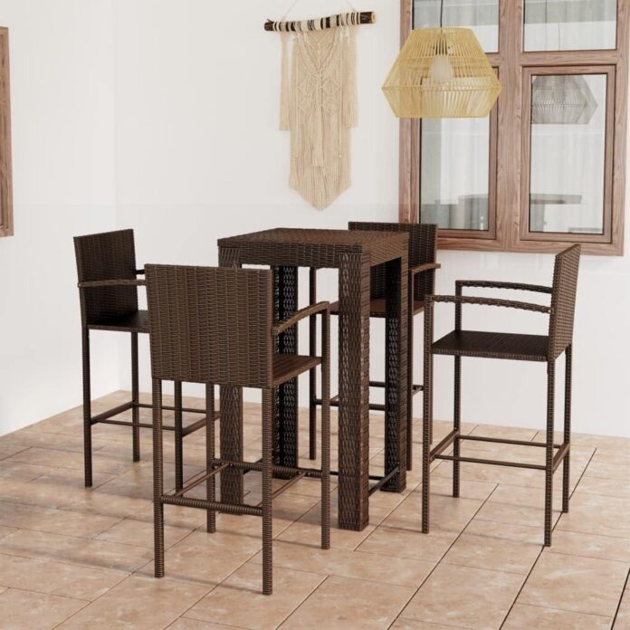Our Honest Take on the 5-Piece Brown Patio Bar Set