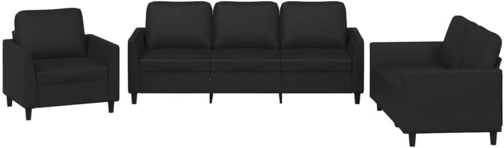 Our Take on​ the Youuihom Black Faux Leather Sofa set's Comfort & Style