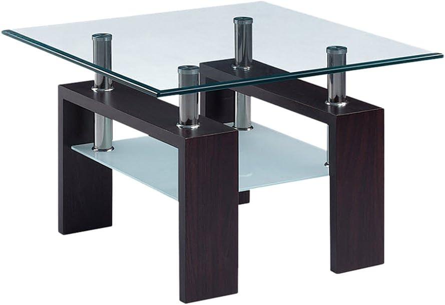 Our Honest Take on the Global Furniture Clear & Walnut End Table