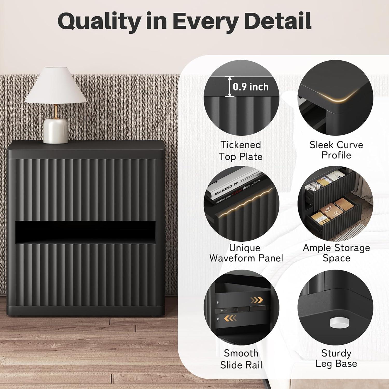 Our Honest Take on the Dripex fluted Nightstand: Stylish & ‌Sturdy