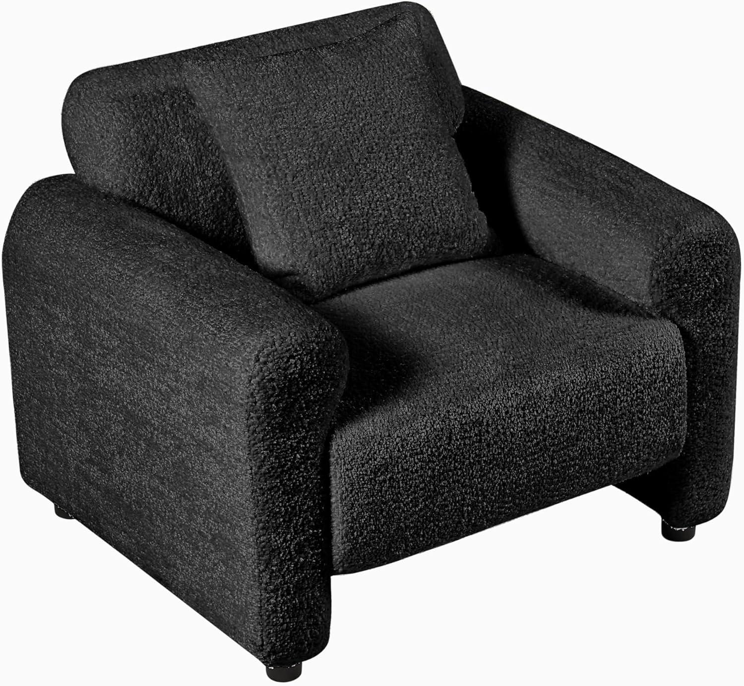 Our Take on the cozy Lambswool Accent Chair & Ottoman Set