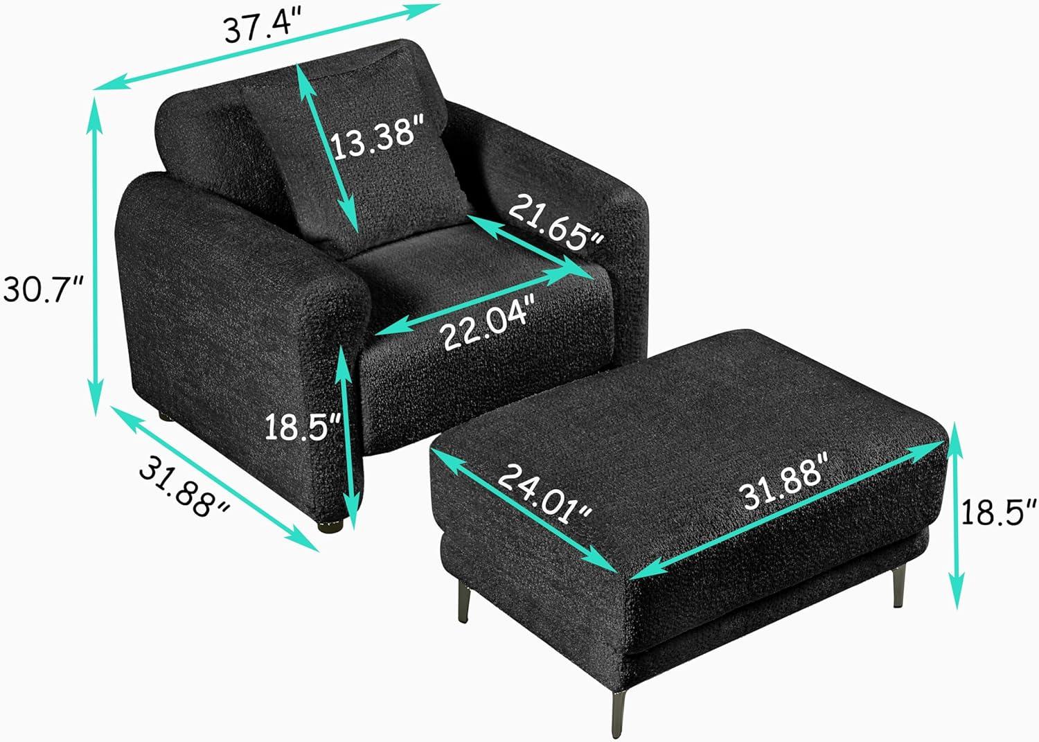 Our Take‌ on the Cozy Lambswool Accent Chair & Ottoman Set