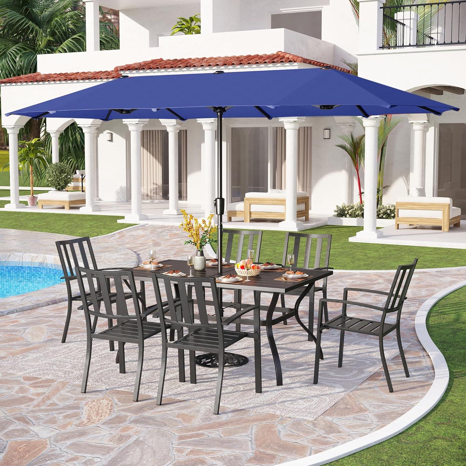 Our‍ Take on the PHI VILLA‍ 7-Piece Patio Set: Sturdy Style & ⁢Shade